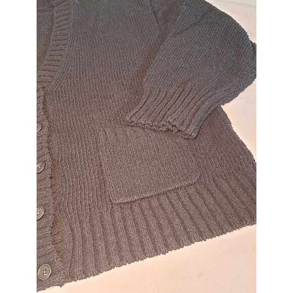 NEW J. Crew Size XL Marina V-Neck Cardigan Textured Black Cotton Blend CM461 - Picture 5 of 9